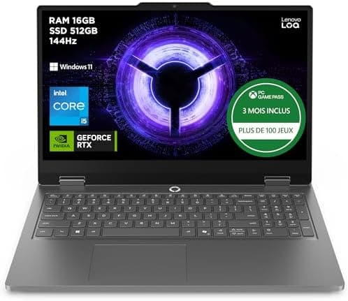 Lenovo LOQ Essential 15.6" 144Hz Core i5-13450HX RTX 5050 16 Go 512 Go SSD