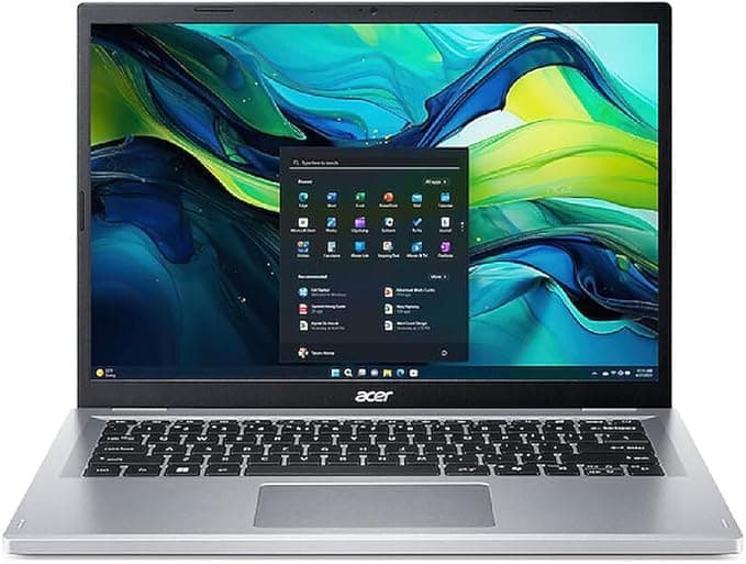 acer Aspire Go 14 I PC Portable 14" WUXGA LCD 60 Hz I Intel Core 3-N355 I 8Go RAM I 512Go SSD I Intel Graphics I Windows 11 Home I Argent I Clavier FR AZERTY I AG14-32P-35XP — vue principale