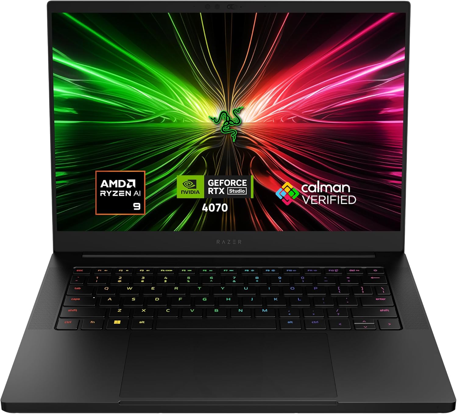 Razer Blade 14 (2024) - 14 Pouce Ordinateur Portable de Jeu - Nvidia Geforce RTX4070 125W - AMD Ryzen 9 8945HS - Ecran 14" QHD+ 240Hz (32GB de RAM DDR5, 1TB SSD) Clavier Azerty | Châssis Noir