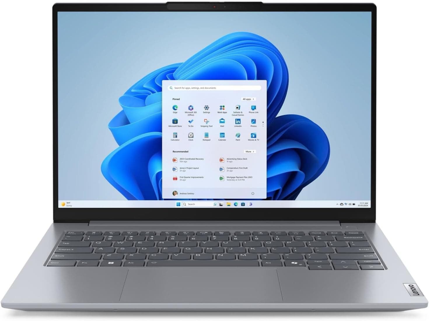 Lenovo ThinkBook 14 G7 IML 21MR - 14" - Intel Core Ultra 7-155H / jusqu'à 4.8 GHz - Win 11 Pro - Intel Arc Graphics - 16 Go RAM - 512 Go SSD - AZERTY (Français) - Gris - 21MR004CFR