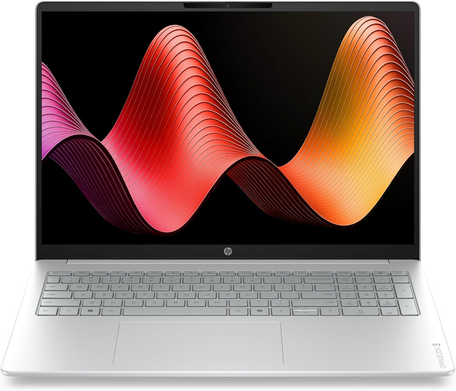 HP OmniBook 3 16-by0000sf Ordinateur Portable 16" 2K IPS, PC Portable (AMD Ryzen 5 40, RAM 16 Go, SSD 512 Go, AMD Radeon 610M Graphics, Windows 11), Laptop Argent, Clavier AZERTY